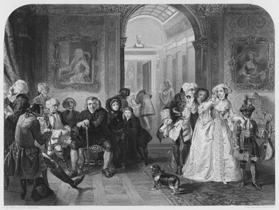 Dr. Johnson en la antesala de Lord Chesterfield de Edgar Melville after Ward