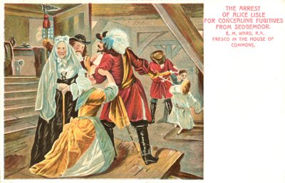 El arresto de Alice Lisle por ocultar fugitivos de Sedgemoor de Edgar Melville after Ward