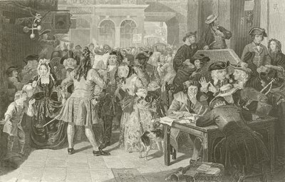 La burbuja del Mar del Sur, Londres de Edgar Melville after Ward