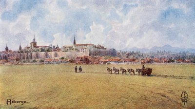 Norte de España: Astorga, desde el sureste (litografía en color) de Edgar T. A. Wigram