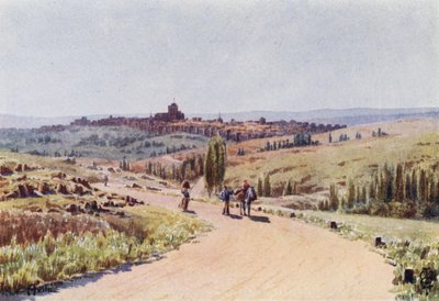 Norte de España: Ávila, desde el noroeste (litografía en color) de Edgar T. A. Wigram