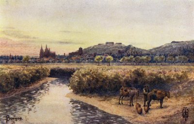 Norte de España: Burgos, desde el Este (litografía en color) de Edgar T. A. Wigram
