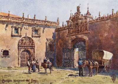 Norte de España: Burgos, Hospital del Rey (litografía en color) de Edgar T. A. Wigram