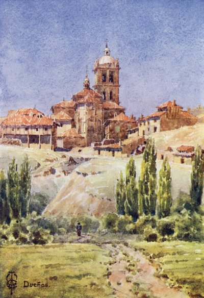 Norte de España: Dueñas (litografía en color) de Edgar T. A. Wigram