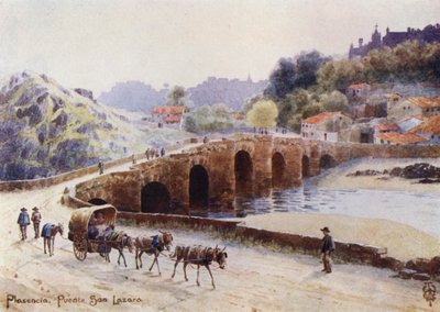 Norte de España: Plasencia, Puente San Lazaro (litografía en color) de Edgar T. A. Wigram
