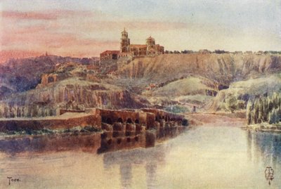 Norte de España: Toro, Desde las orillas del Duero (litografía en color) de Edgar T. A. Wigram