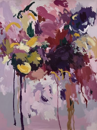 Flores abstractas llenas de colorido de Edie