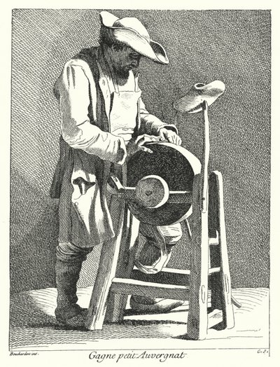 Afilador de Auvernia de Edmé (after) Bouchardon