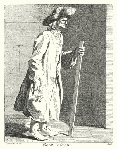 Viejo albañil de Edmé (after) Bouchardon