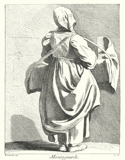 Mujer de las montañas de Edmé (after) Bouchardon