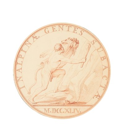 Hércules armado con una maza a punto de cruzar los Alpes, 1744 de Edmé Bouchardon