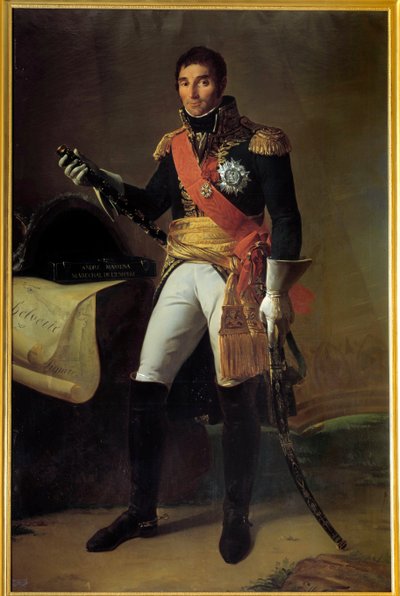 Retrato de cuerpo entero de Andre Massena, Duque de Rivoli (1756-1817), Príncipe de Essling, Mariscal del Imperio de Edme Adolphe Fontaine