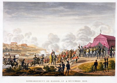 El bombardeo de Madrid, España, 4 de diciembre de 1808 de Edme Bovinet