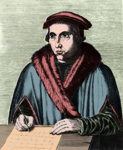Retrato de Juan Luis Vives (1492-1540), humanista y filósofo español de Edme de Boulonois