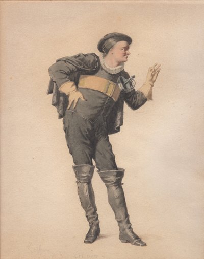 Crispín en Les Folies amoureuses de Jean-François Regnard de Edmond Aime Florentin Geffroy
