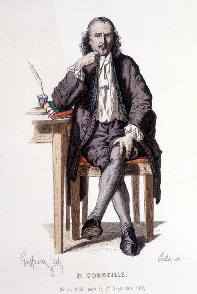 Pierre Corneille (1606/1684) dibujado por Geoffroy de Edmond Aime Florentin Geffroy