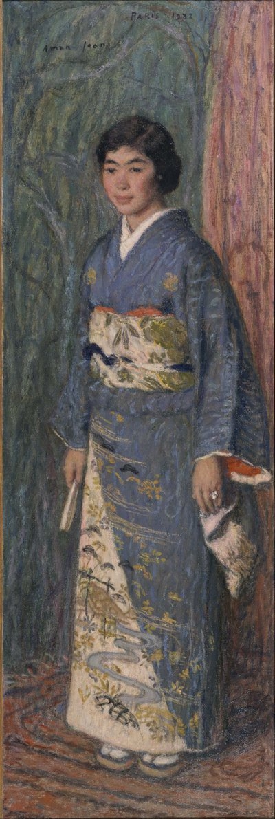 Retrato de una mujer japonesa (Sra. Kuroki) de Edmond Aman Jean