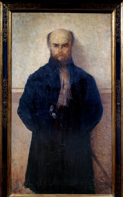 Retrato de Paul Verlaine (1844 - 1896) poeta y escritor francés de Edmond François Aman Jean
