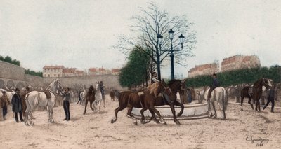 Mercado de caballos en París de Edmond Georges Grandjean