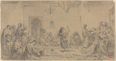 Interior con bailarina de Edmond Hédouin