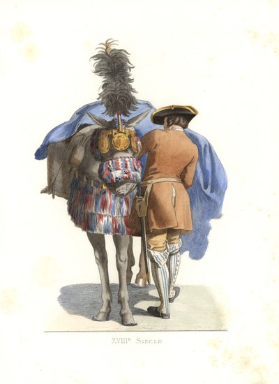 Un sirviente ecuestre, Francia de Edmond Lechevallier Chevignard