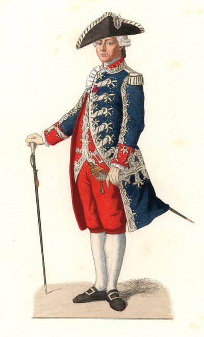 Charles Gravier, Conde de Vergennes (1719-1787), en uniforme como capitán de los guardias de la puerta del rey, Francia de Edmond Lechevallier Chevignard