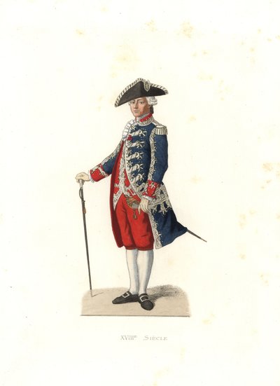 Conde de Vergennes, capitán de los Gardes de la Porte du Roi, Francia de Edmond Lechevallier Chevignard
