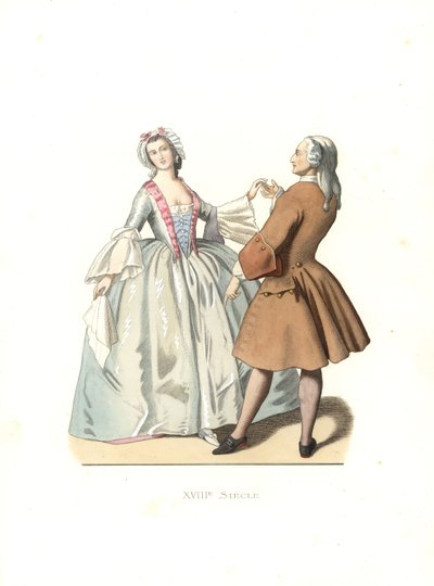Maestro de baile y joven veneciana de Edmond Lechevallier Chevignard