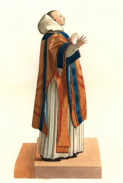 Traje eclesiástico de la Orden de los Benedictinos de Edmond Lechevallier Chevignard
