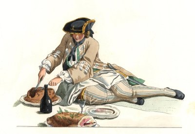 Caballero francés con traje de caza de Edmond Lechevallier Chevignard