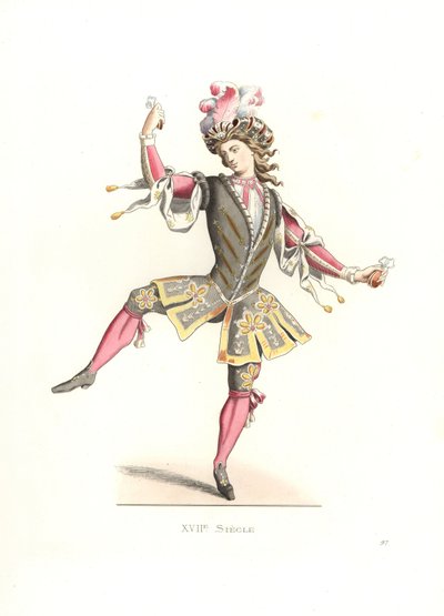 Hombre francés en traje de ballet de Edmond Lechevallier Chevignard