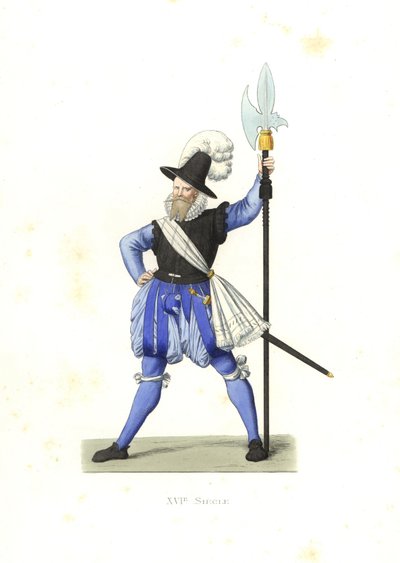 Heinrich Schmid, alabardero suizo de Edmond Lechevallier Chevignard