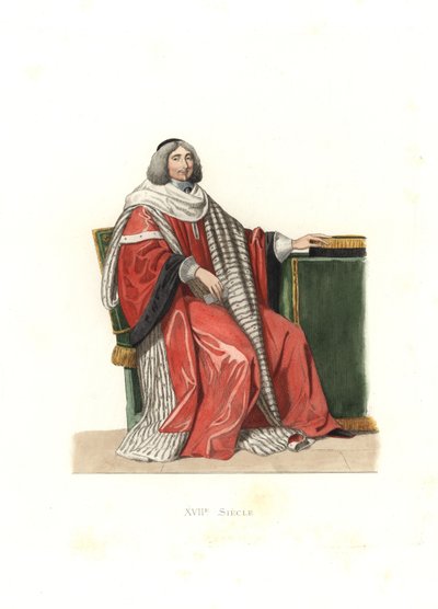 Jean-Antoine de Mesmes, Señor de Irval, Conde de Avaux, de una pintura de Philippe de Champaigne de Edmond Lechevallier Chevignard