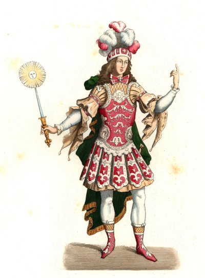 Luis XIV de Francia, el rey sol (1638-1715), en traje de baile de Edmond Lechevallier Chevignard