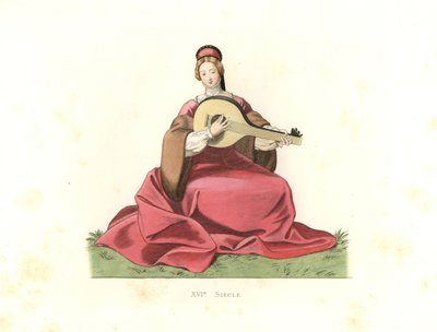 Mujer noble, Inglaterra de Edmond Lechevallier Chevignard