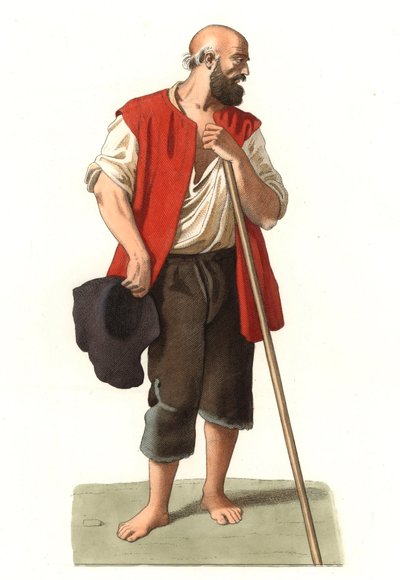 Campesino de Lombardía (Italia) de Edmond Lechevallier Chevignard