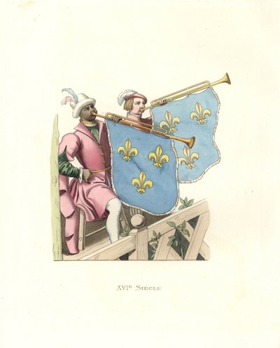 Trompetistas en un torneo, reinado de Francisco I de Francia de Edmond Lechevallier Chevignard
