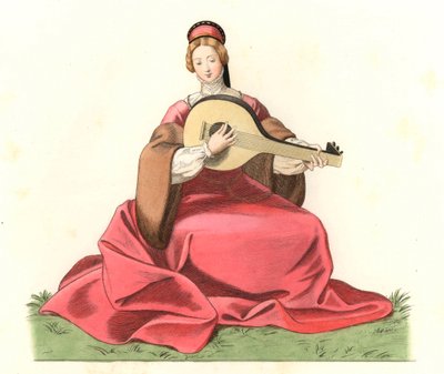 Mujer de la nobleza inglesa de Edmond Lechevallier Chevignard