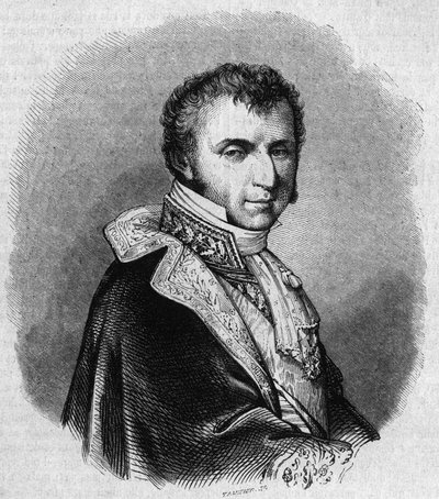 Retrato de Nicolas François Mollien (1758-1850), político francés. Grabado por Chevignard en 