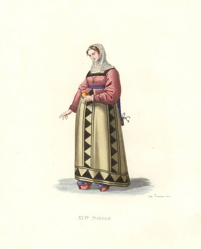 Mujer de Burgos, España de Edmond Lechevallier Chevignard