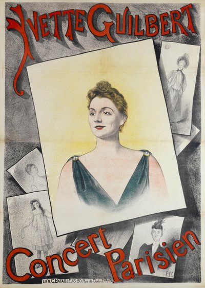 Concierto de Yvette Guilbert en Parisien, 1890 de Edmond Marie Höner