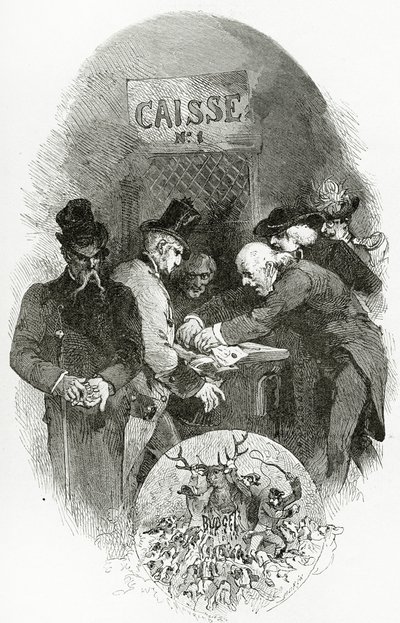 Emargement - ilustración de Napoleón el Pequeño, siglo XIX de Edmond Morin