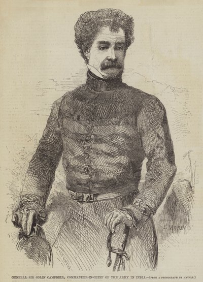 General Sir Colin Campbell, Comandante en Jefe del Ejército en India de Edmond Morin
