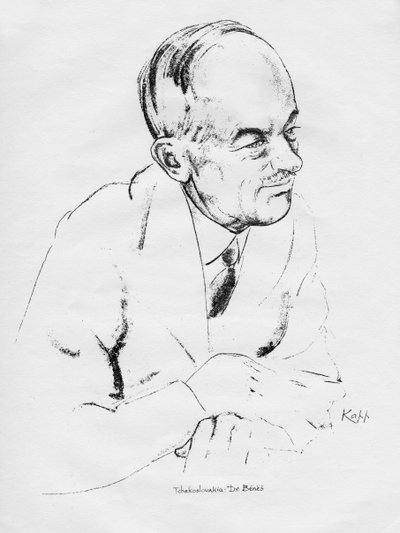 Dr. Edvard Benes, estadista checoslovaco de Edmond Xavier Kapp
