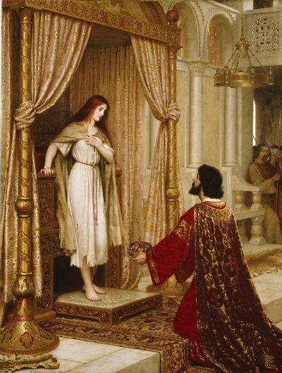 Un rey y una doncella mendiga de Edmund Blair Leighton