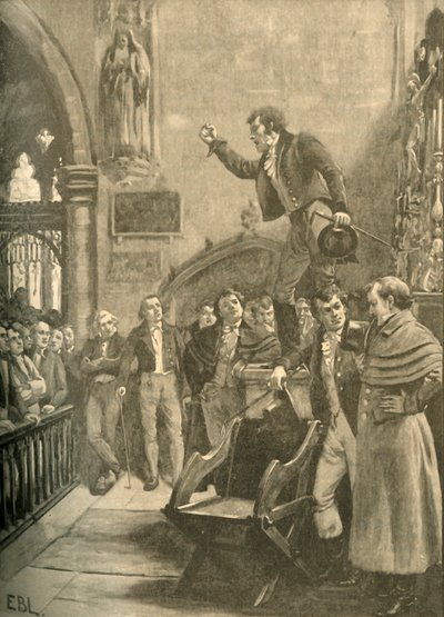 Reunión electoral en Irlanda, 1826 c. 1890 de Edmund Blair Leighton