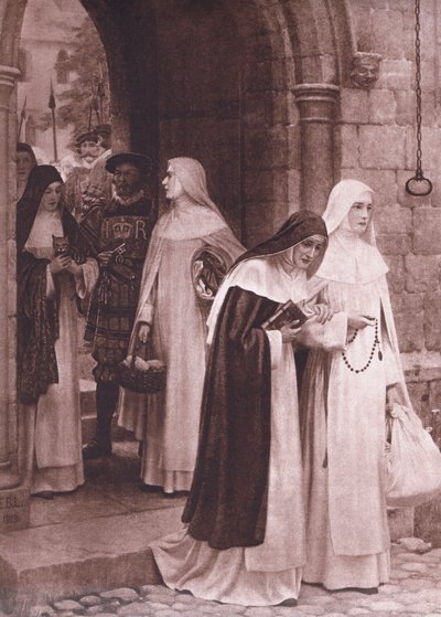 Desalojado, de los carteles escolares de MacMillan, c.1950-60s de Edmund Blair Leighton