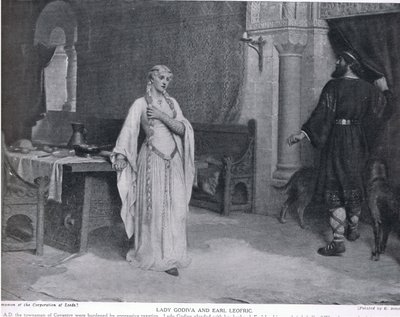 Lady Godiva y Earl Leofric, ilustración de 