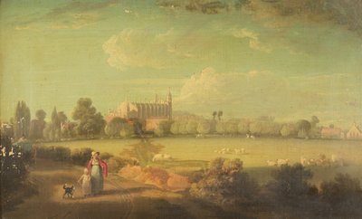 Una vista de Eton desde los campos de juego de Edmund Bristow