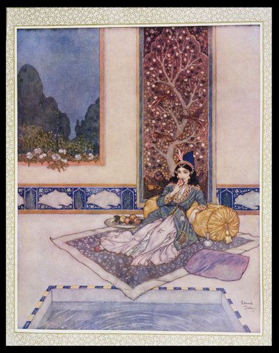 Una princesa comiendo fruta de Edmund Dulac